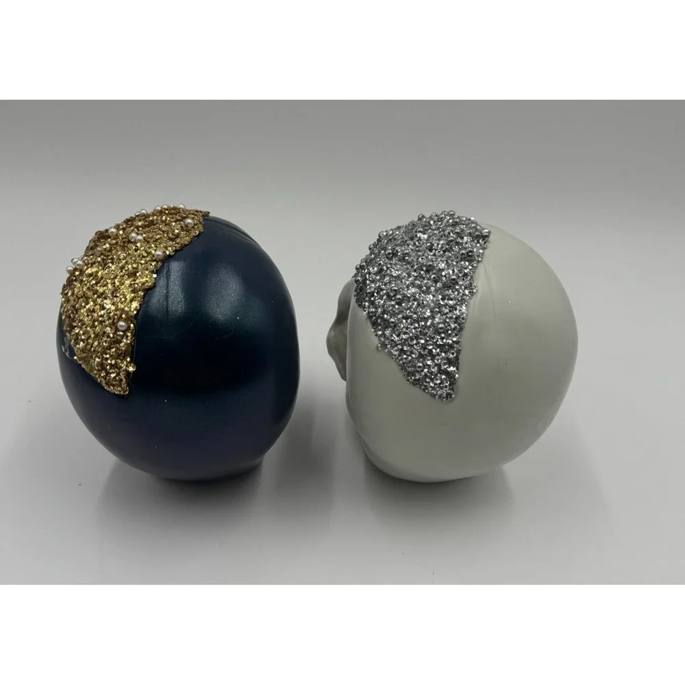 Target New Jeweled Halloween Skull Figurines Set Of 2